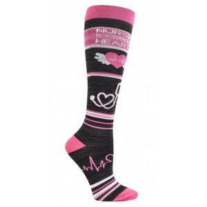 Nurse Heart Theme 10-14mmHG Compression Sock